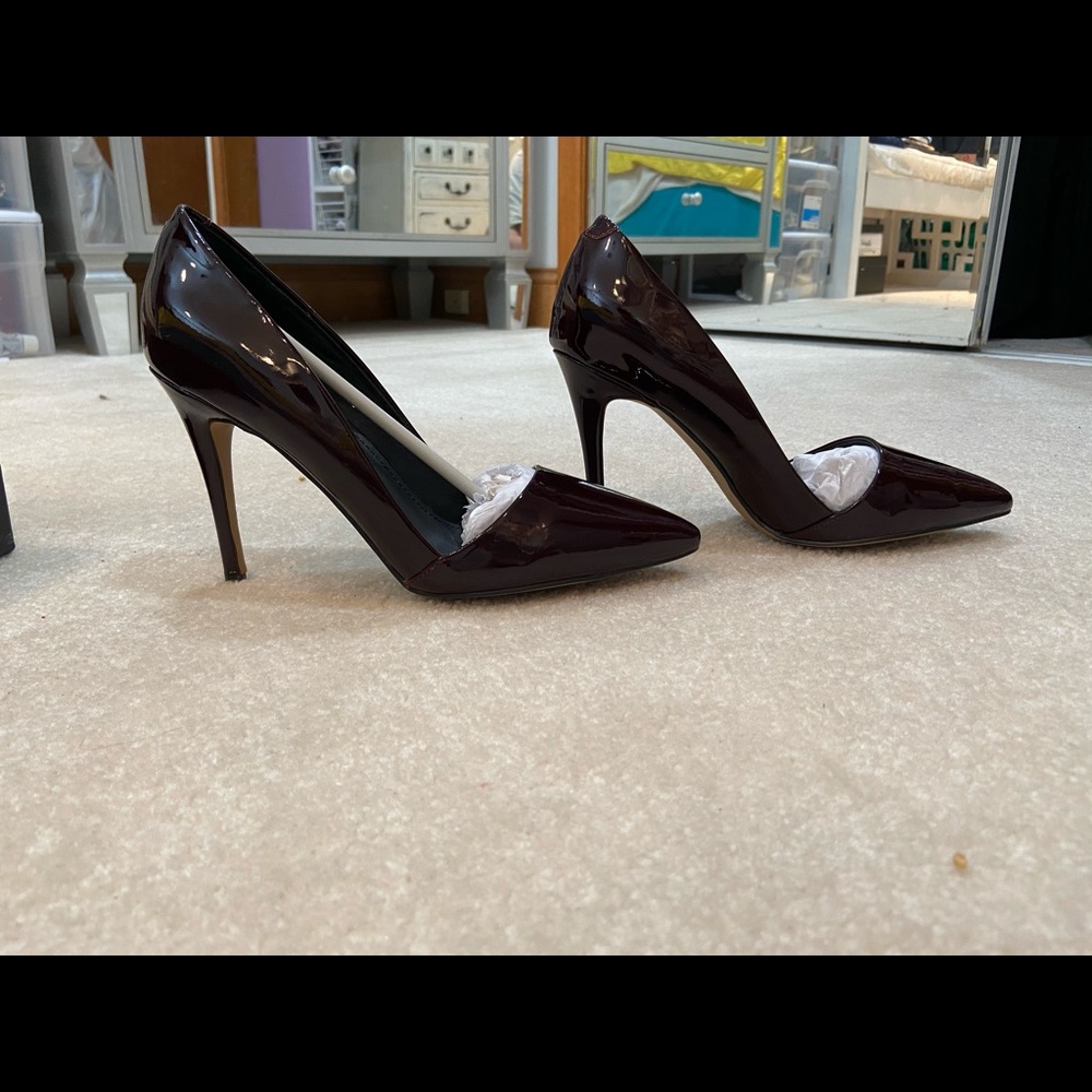 Alias Mae Burgundy Patent Stilettos